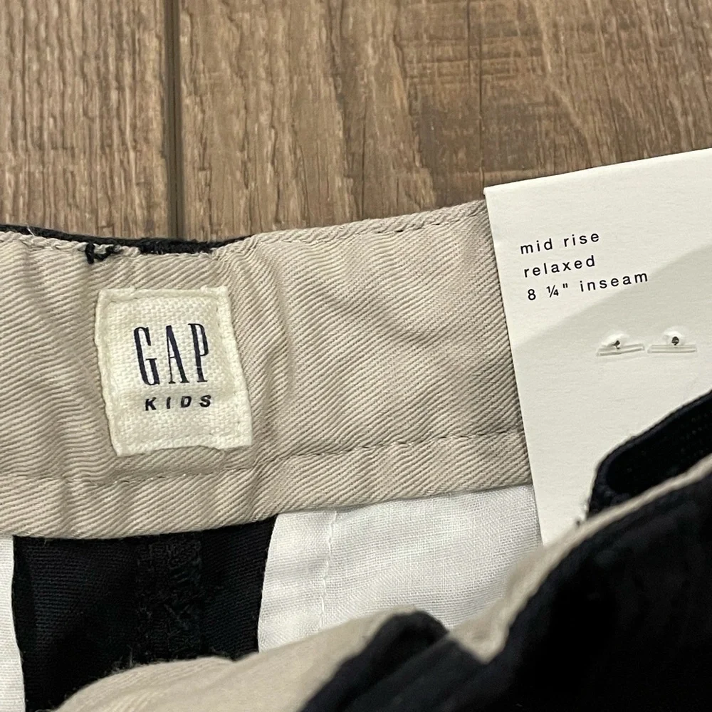 New Boys Gap Flat Front Dress Shorts Black Size 6 School Uniform